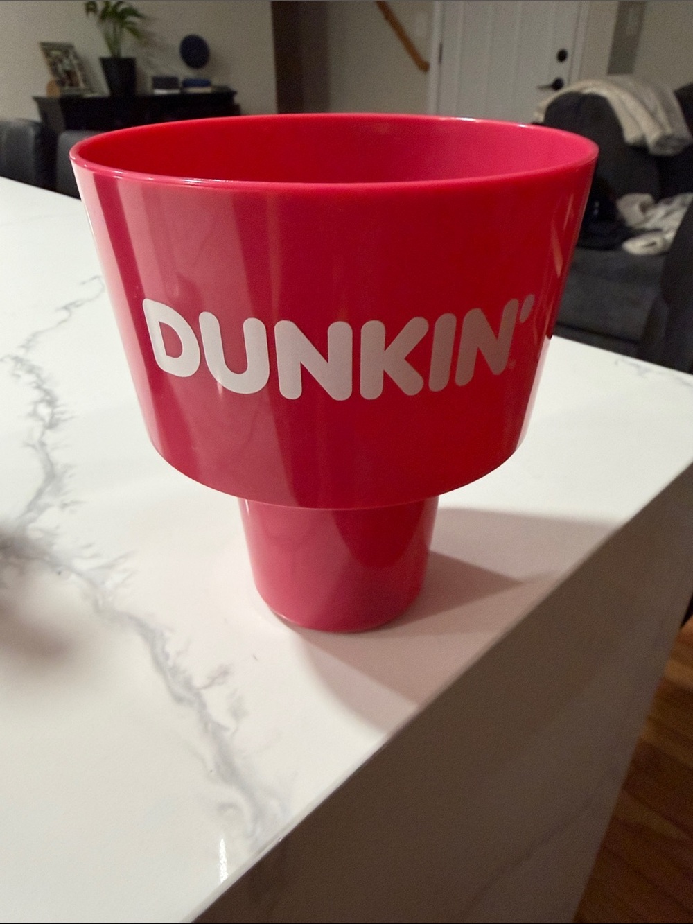 Dunkin' Pink Bucket Cup Holder Drink Accessory